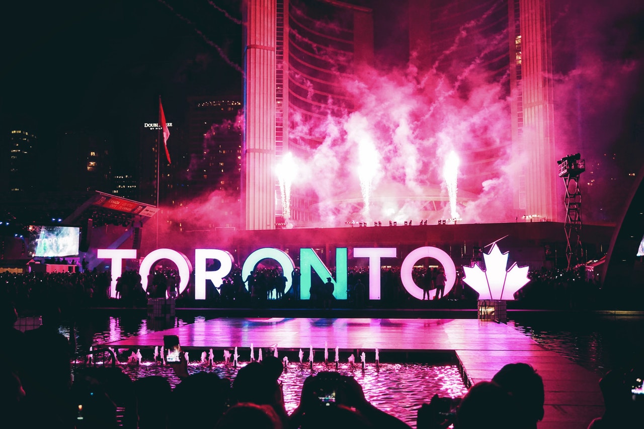 Toronto City at night - Toronto Sign
