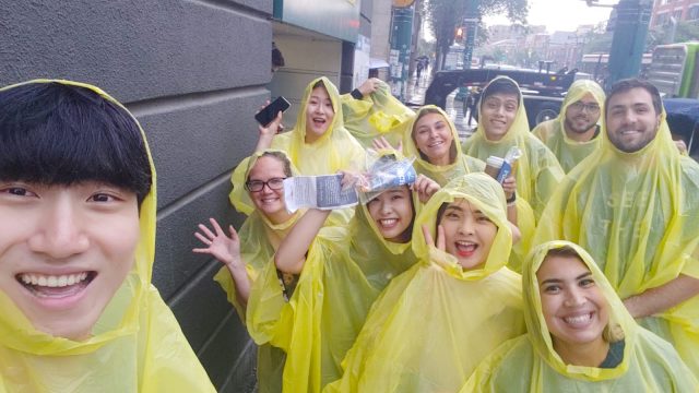 A little rain couldn't stop these students from creating a guided tour in Toronto.